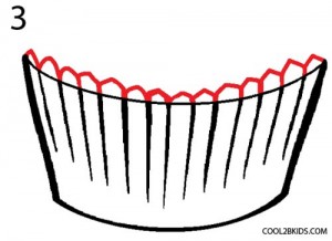 How to Draw a Cupcake Step 3