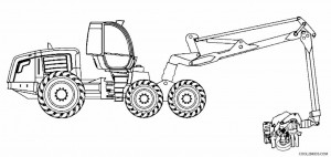 John Deere Combine Coloring Pages