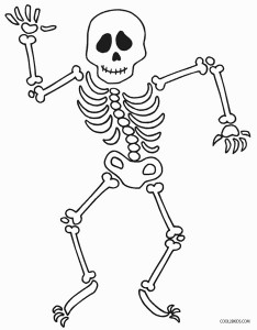 Skeleton Coloring Pages for Kids