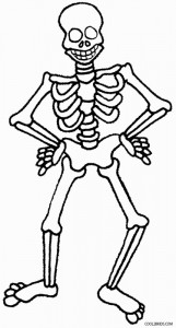 Skeleton Coloring Pages for Preschoolers