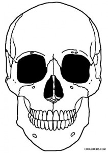 Skeleton Head Coloring Pages