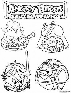 Star Wars Angry Birds Coloring Pages