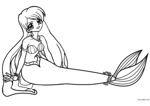 Mermaid 3 coloring page  Coloringcrewcom