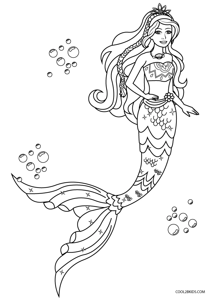 free barbie mermaidia coloring pages