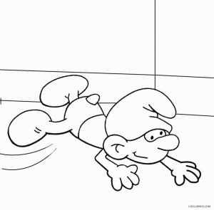 Clumsy Smurf Coloring Pages