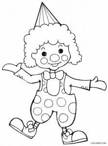 Girl Clown Coloring Pages