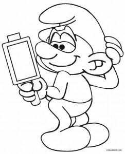 Grumpy Smurf Coloring Pages