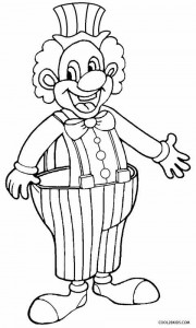 Happy Clown Coloring Pages