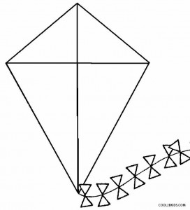 Kite Coloring Pages Preschool
