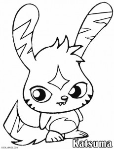 Moshi Monsters Coloring Pages Katsuma