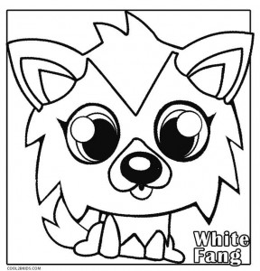 Moshi Monsters White Fang Coloring Pages