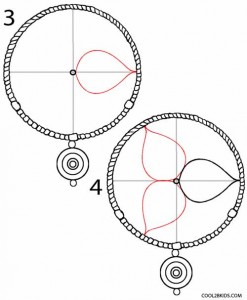 How to Draw a Dreamcatcher Step 2