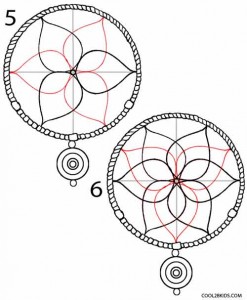 How to Draw a Dreamcatcher Step 3