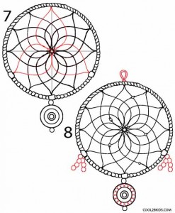 How to Draw a Dreamcatcher Step 4