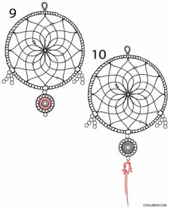 How to Draw a Dreamcatcher Step 5