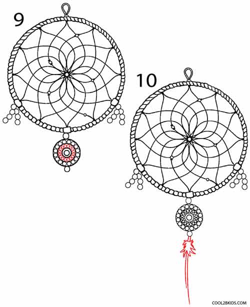 How to Draw a Dreamcatcher (Step by Step)