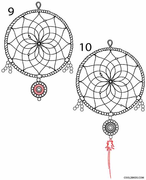 How To Draw A Dreamcatcher Step By Step Cool2bkids