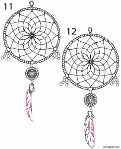 How to Draw a Dreamcatcher Step 6