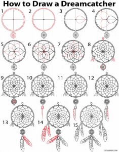 How to Draw a Dreamcatcher Step by Step