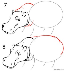 How to Draw a Hippo Step 4