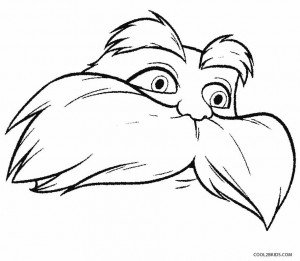Lorax Mustache Coloring Pages
