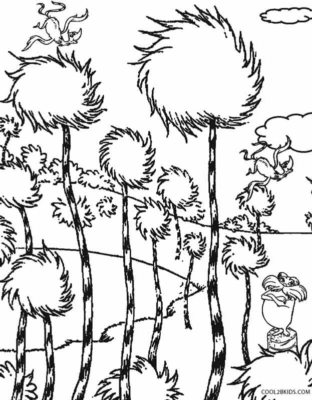 Printable Lorax Coloring Pages For Kids