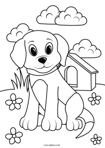 Printable Puppy Coloring Pages For Kids