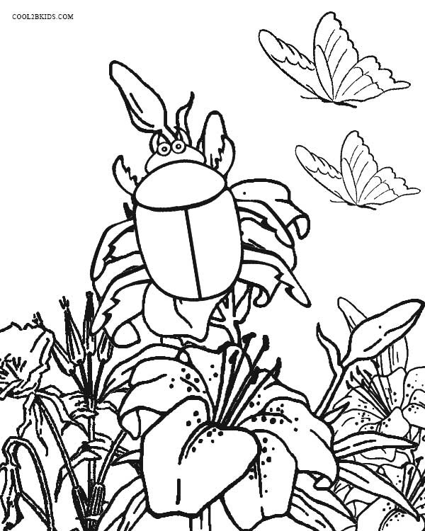 19+ Free Printable Insect Coloring Pages for Girls - Super Coloring