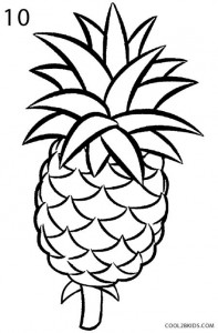 How to Draw a Pineapple Step 10