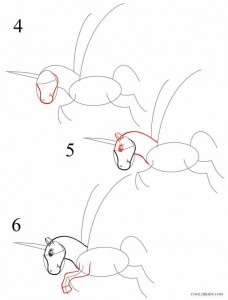 How to Draw a Unicorn Step 2