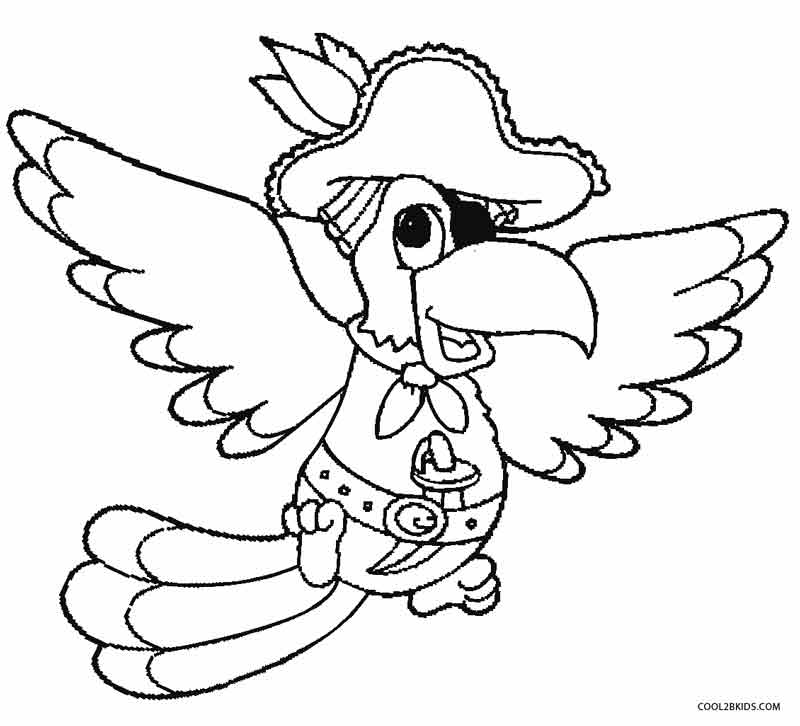 blue and yellow macaw coloring page