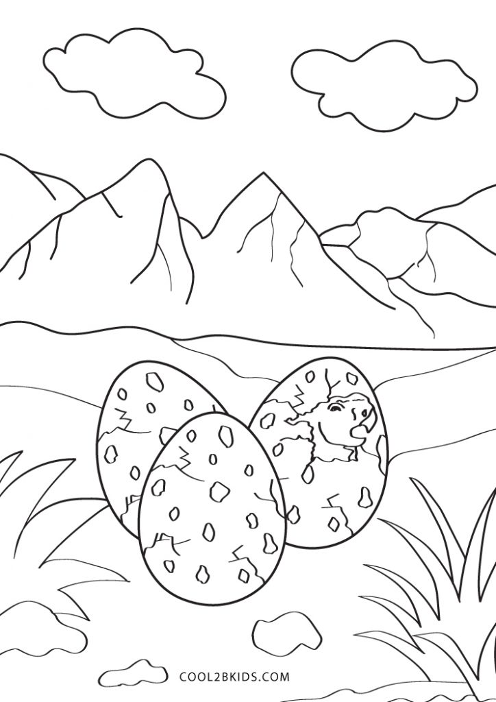 dinosaur egg coloring page