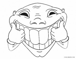 Funny Face Coloring Pages