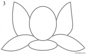 How to Draw Lotus Flower Step 3