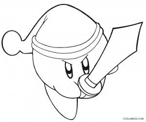 Kirby Sword Coloring Pages