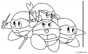 Ninja Kirby Coloring Pages