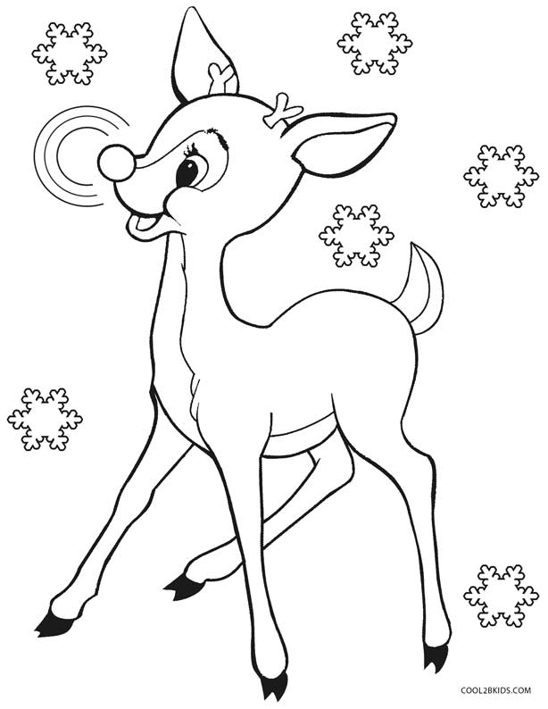 Printable Rudolph Coloring Pages For Kids