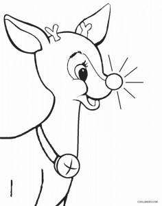 Rudolph Face Coloring Pages