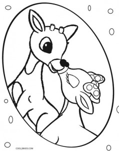 Rudolph and Clarice Coloring Pages