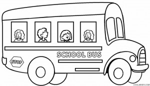 School Bus Coloring Page for Kids