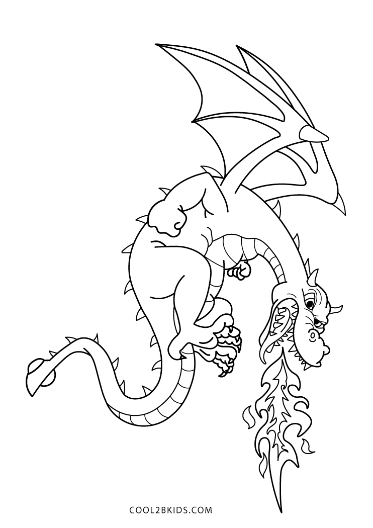 Printable Dragon Coloring Pages For Kids