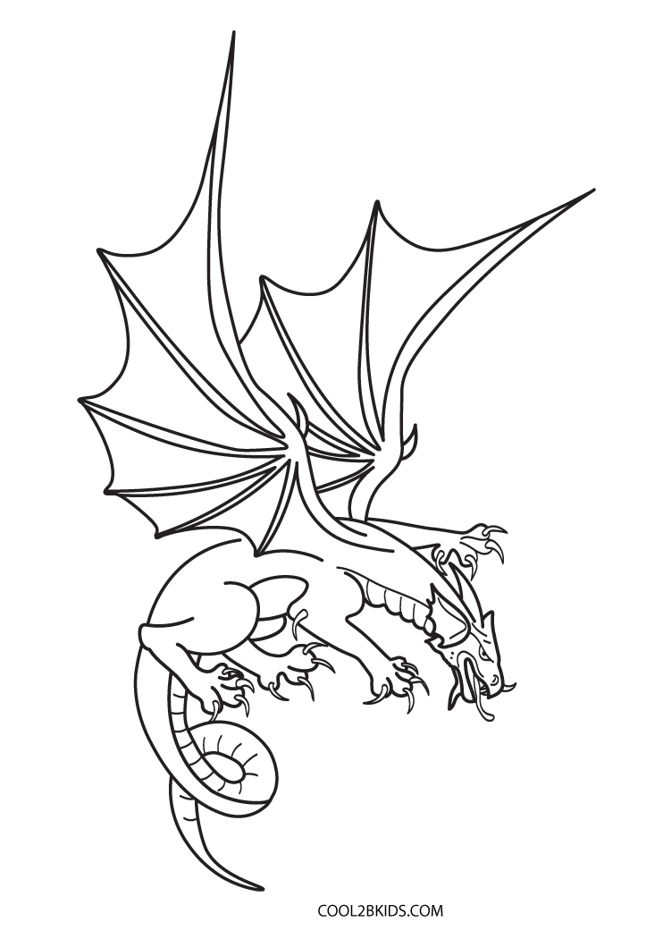 Printable Dragon Coloring Pages For Kids