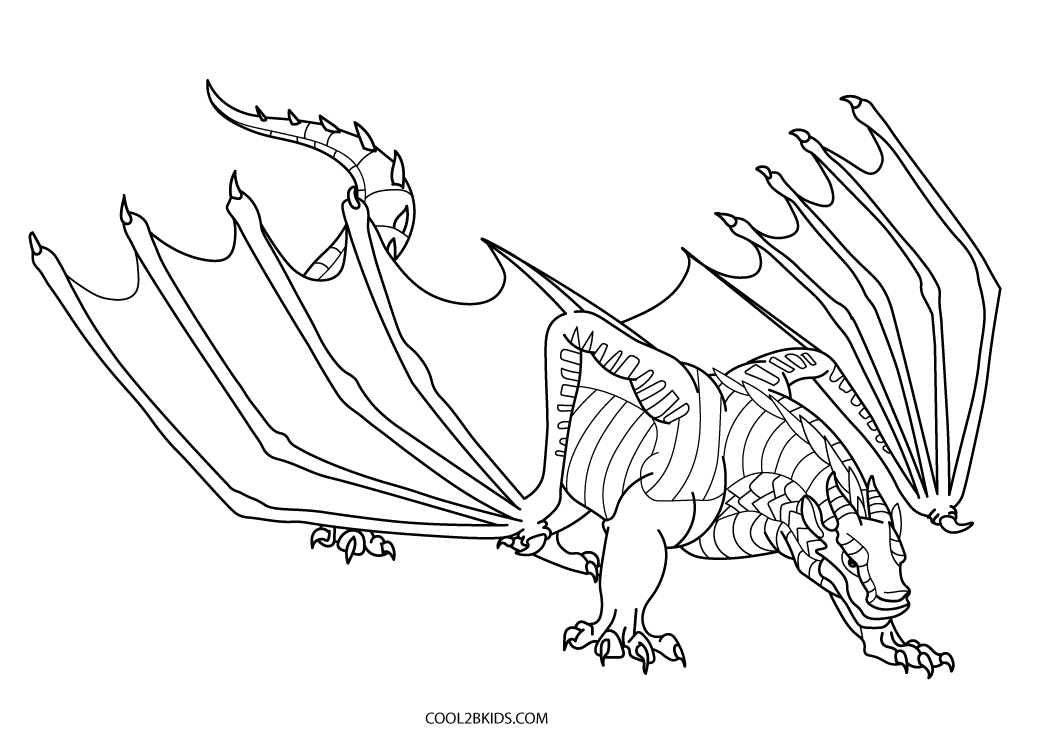 Printable Dragon Coloring Pages For Kids