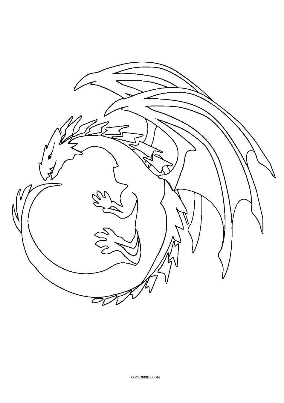 Printable Dragon Coloring Pages For Kids