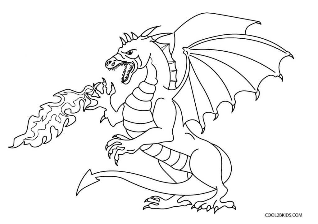 Printable Dragon Coloring Pages For Kids