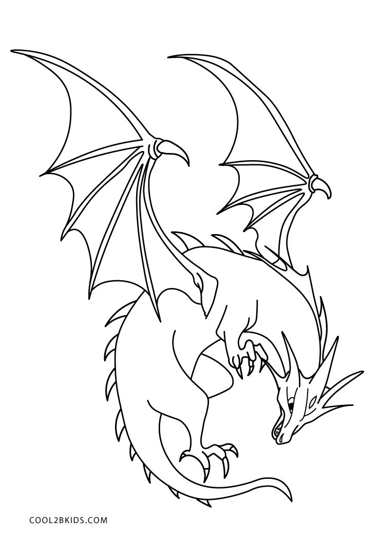 printable dragon coloring pages for kids