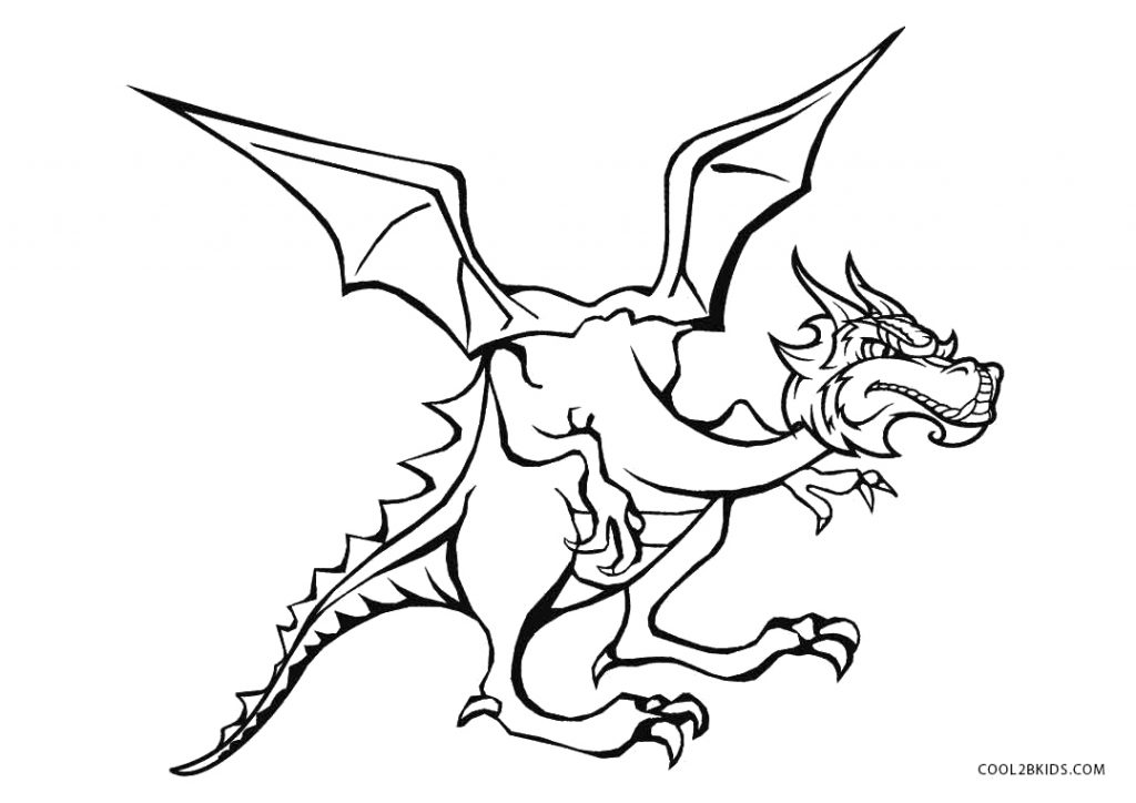 Printable Dragon Coloring Pages For Kids