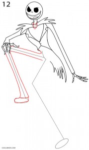 How to Draw Jack Skellington Step 12