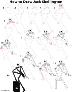 How to Draw Jack Skellington Step by Step