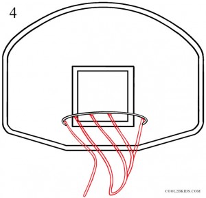 How to Draw a Basketball Hoop Step 4